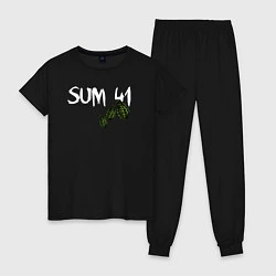 Пижама хлопковая женская Sum 41, цвет: черный