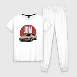 Пижама хлопковая женская JDM, цвет: белый