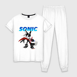 Пижама хлопковая женская SONIC, цвет: белый