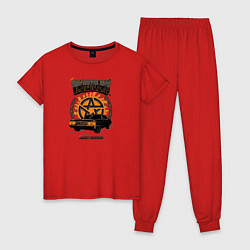 Пижама хлопковая женская Winchester Bros, цвет: красный