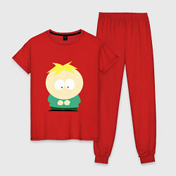 Пижама хлопковая женская South Park Баттерс, цвет: красный