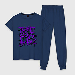 Пижама хлопковая женская GTA Tag BALLAS, цвет: тёмно-синий