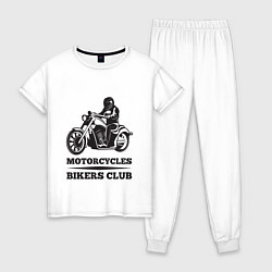 Пижама хлопковая женская Biker Z, цвет: белый