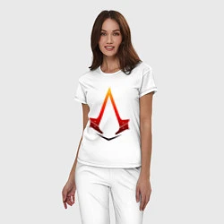 Пижама хлопковая женская Assassins Creed, цвет: белый — фото 2