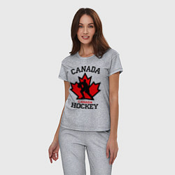 Пижама хлопковая женская Canada Hockey, цвет: меланж — фото 2