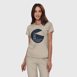 Пижама хлопковая женская Маяк, цвет: миндальный — фото 2