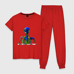 Пижама хлопковая женская Weatherman, цвет: красный
