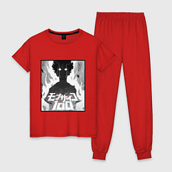 Пижама хлопковая женская Mob psycho 100 Z, цвет: красный