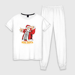 Пижама хлопковая женская ReaL SANTA, цвет: белый