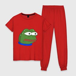 Пижама хлопковая женская Pepe MonkaS, цвет: красный