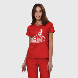 Пижама хлопковая женская Сити Флетчер Железозависимые, цвет: красный — фото 2