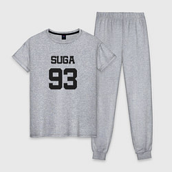 Пижама хлопковая женская BTS - Suga 93, цвет: меланж
