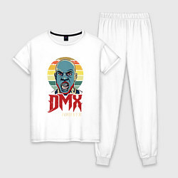 Пижама хлопковая женская DMX - Forever Scream, цвет: белый