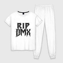 Пижама хлопковая женская RIP DMX, цвет: белый
