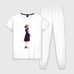 Пижама хлопковая женская Saber Alter, цвет: белый