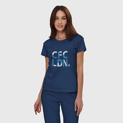 Пижама хлопковая женская FC Chelsea CFC London 202122, цвет: тёмно-синий — фото 2