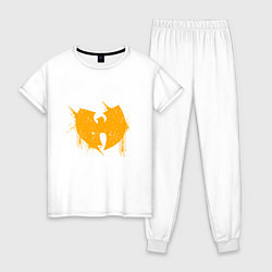 Пижама хлопковая женская Wu-Tang Yellow, цвет: белый