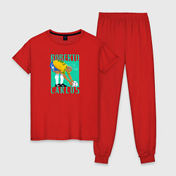 Пижама хлопковая женская Roberto Carlos, цвет: красный
