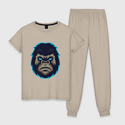Пижама хлопковая женская Gorilla, цвет: миндальный