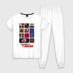 Пижама хлопковая женская Isaac starter pack, цвет: белый