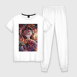 Пижама хлопковая женская Tartaglia fan art, цвет: белый