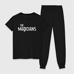 Пижама хлопковая женская The Magicians, цвет: черный