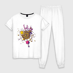 Пижама хлопковая женская Lolly Pop, цвет: белый