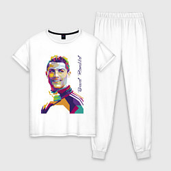 Пижама хлопковая женская Bravo! Ronaldo!, цвет: белый