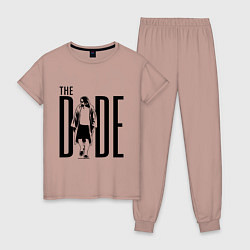 Пижама хлопковая женская The Dude, цвет: пыльно-розовый