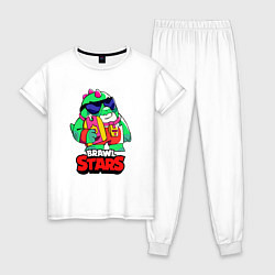 Пижама хлопковая женская Базз Buzz Brawl Stars, цвет: белый