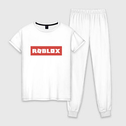 Пижама хлопковая женская Roblox, цвет: белый