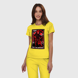 Пижама хлопковая женская Постер За Императора! красны, цвет: желтый — фото 2