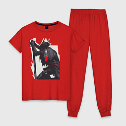 Пижама хлопковая женская Bloodborne, цвет: красный