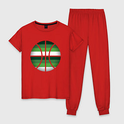 Пижама хлопковая женская Bucks Ball, цвет: красный