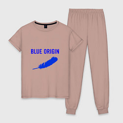 Женская пижама Blue Origin logo перо