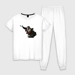 Пижама хлопковая женская Counter Strike, цвет: белый