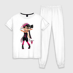 Пижама хлопковая женская Splatoon1, цвет: белый