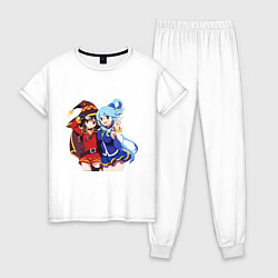 Пижама хлопковая женская Aqua Meg, цвет: белый