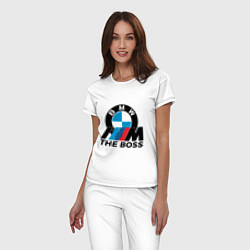 Пижама хлопковая женская BMW BOSS, цвет: белый — фото 2