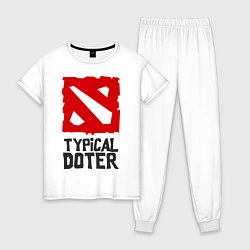 Пижама хлопковая женская Typical Doter, цвет: белый