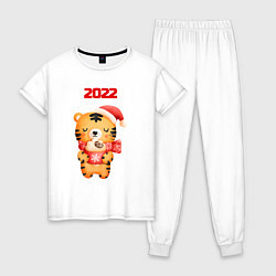 Женская пижама Праздничный тигренок 2022