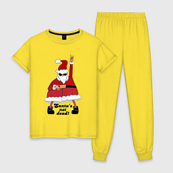 Пижама хлопковая женская Santas not dead!, цвет: желтый
