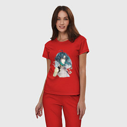 Пижама хлопковая женская Пришествие Сяо, цвет: красный — фото 2