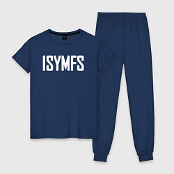 Пижама хлопковая женская ISYMFS CT Fletcher, цвет: тёмно-синий