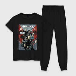 Пижама хлопковая женская Metallica - cool dudes!, цвет: черный