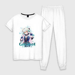 Пижама хлопковая женская Sucrose Сахароза Genshin Impact, цвет: белый