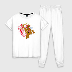 Пижама хлопковая женская SD cupid, цвет: белый