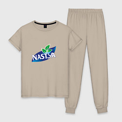 Пижама хлопковая женская Nestea Настя, цвет: миндальный