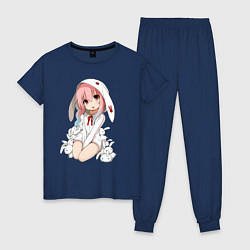 Пижама хлопковая женская Furry anime, цвет: тёмно-синий
