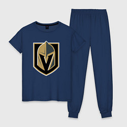 Пижама хлопковая женская Vegas Golden Knights , Вегас Голден Найтс, цвет: тёмно-синий